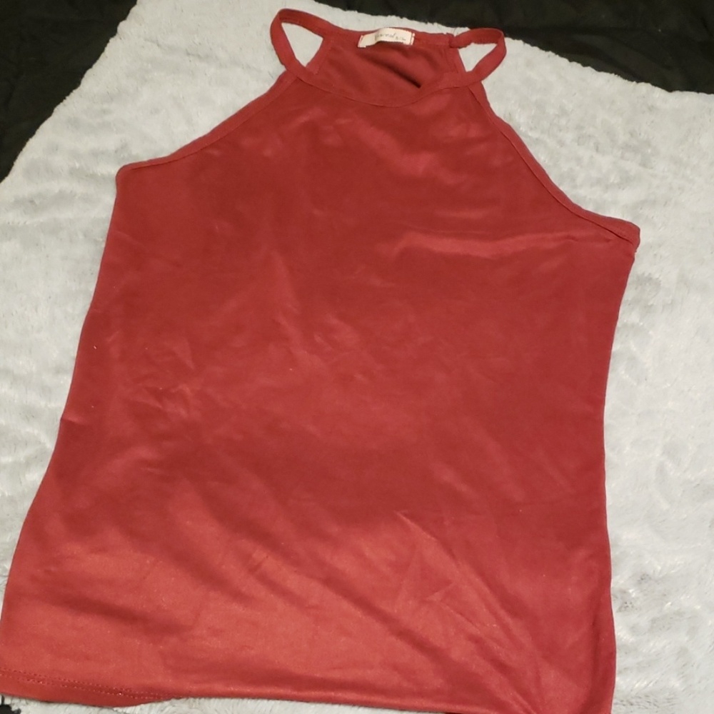 Concent by clare, maroon halter top!